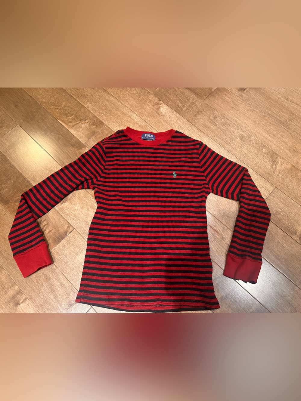 Polo by Ralph Lauren Kids Red & Black Striped Long-Sleeve Tee